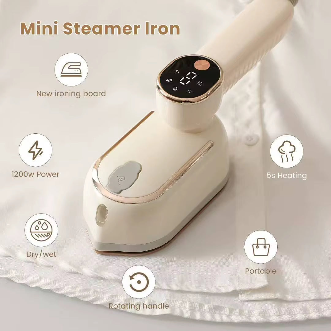 New 200Ml LED Digital Display Steam Iron Is a Portable Foldable Steam Iron and a Small Handheld Iron for Home Use Travel