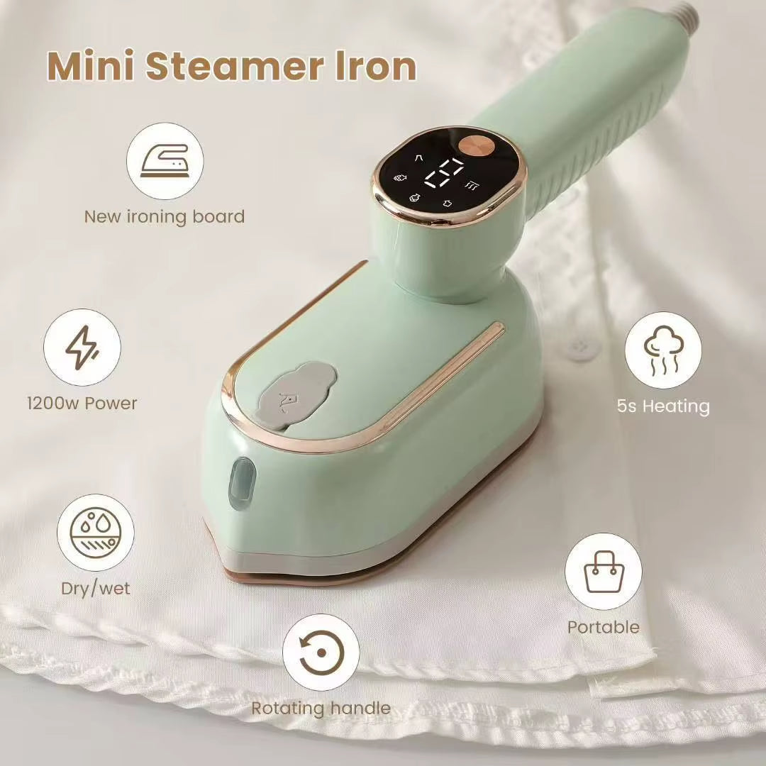 New 200Ml LED Digital Display Steam Iron Is a Portable Foldable Steam Iron and a Small Handheld Iron for Home Use Travel