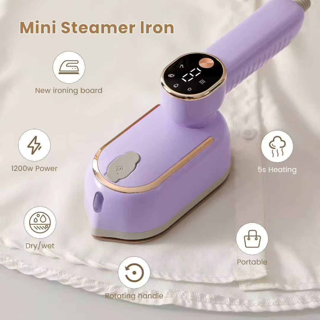 New 200Ml LED Digital Display Steam Iron Is a Portable Foldable Steam Iron and a Small Handheld Iron for Home Use Travel
