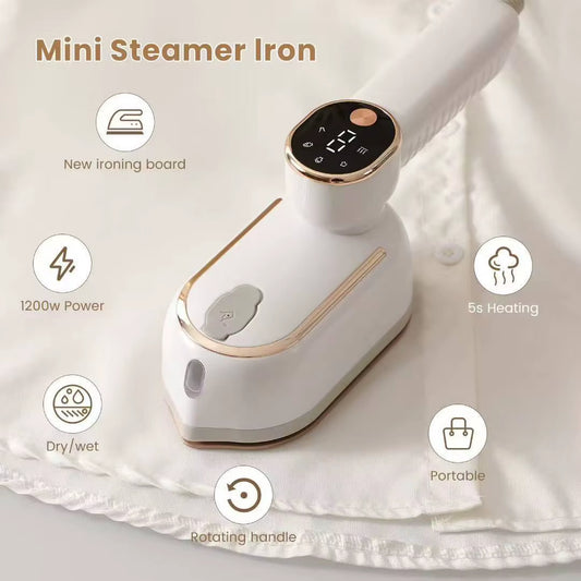 New 200Ml LED Digital Display Steam Iron Is a Portable Foldable Steam Iron and a Small Handheld Iron for Home Use Travel