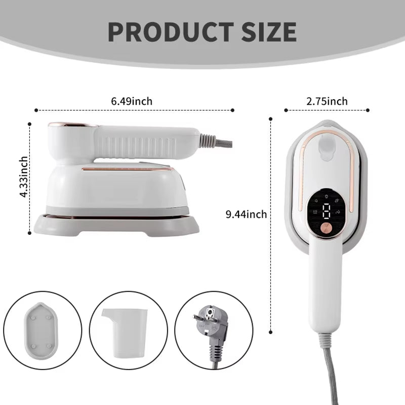 New 200Ml LED Digital Display Steam Iron Is a Portable Foldable Steam Iron and a Small Handheld Iron for Home Use Travel